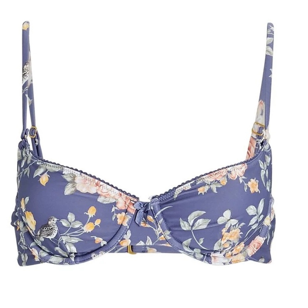 WEWOREWHAT Vintage Floral Bikini Top